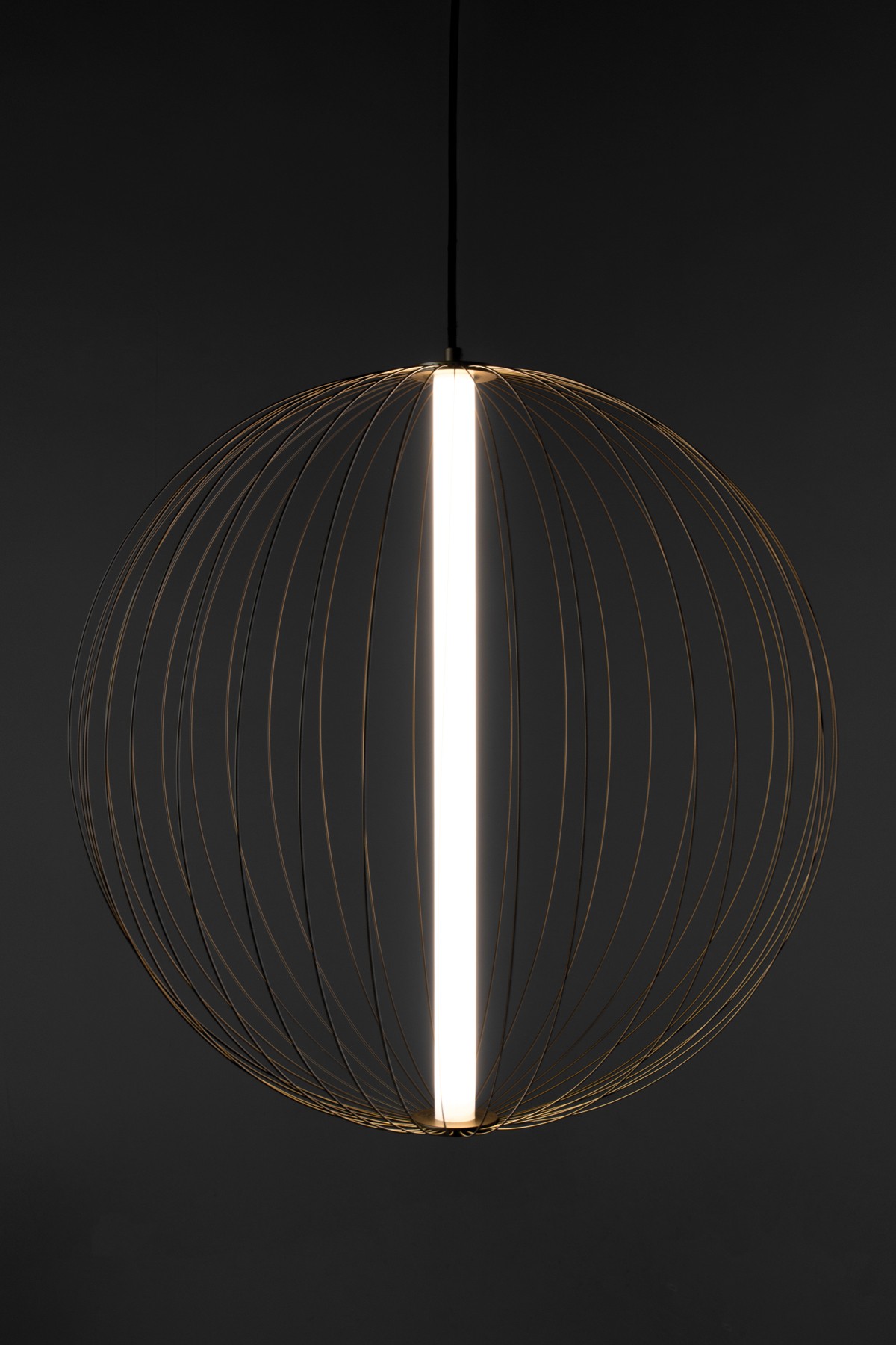 VK/04390/PE/B/W Φωτιστικό LED κρεμαστό, 220-240V, 10w, 2700K, 700lm, CRI>80, IP20, ø60cm, μαύρο - second view